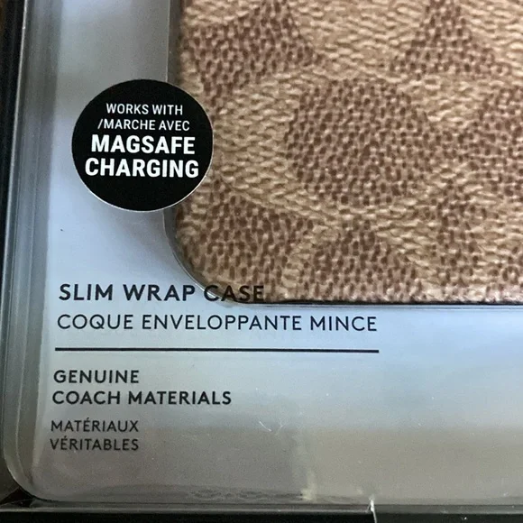 New Sealed Coach Signature Tan iPhone 12 12 Pro Smartphone Slim Wrap Case - Picture 3 of 7